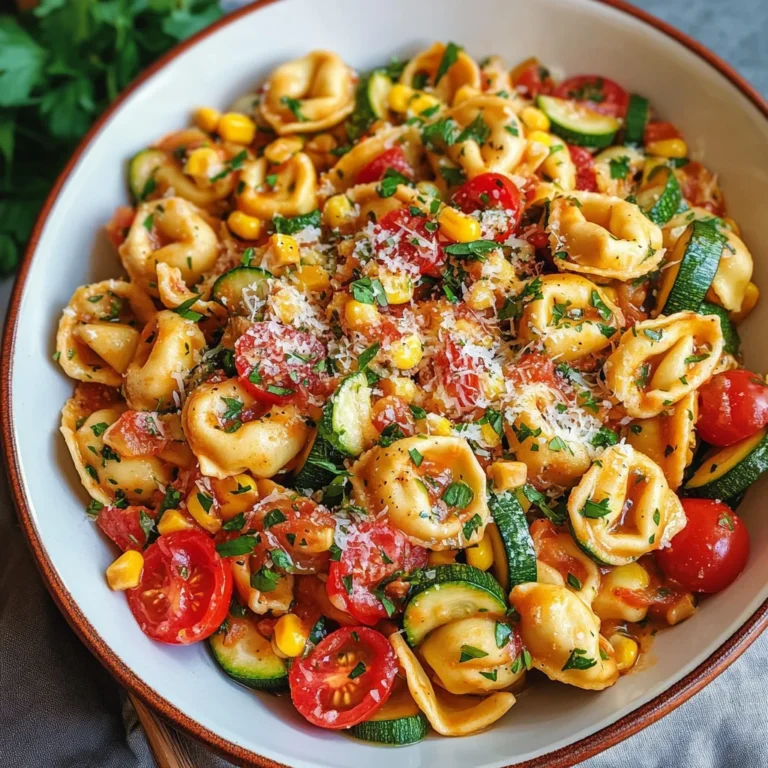 Cheese Tortellini with Summer Veggies