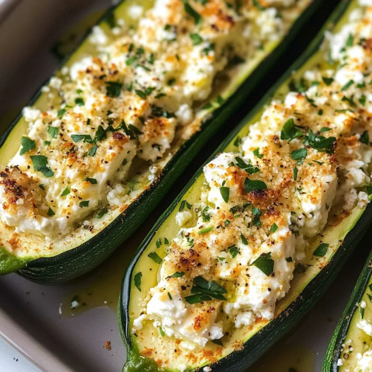 Feta Cheese Stuffed Zucchini