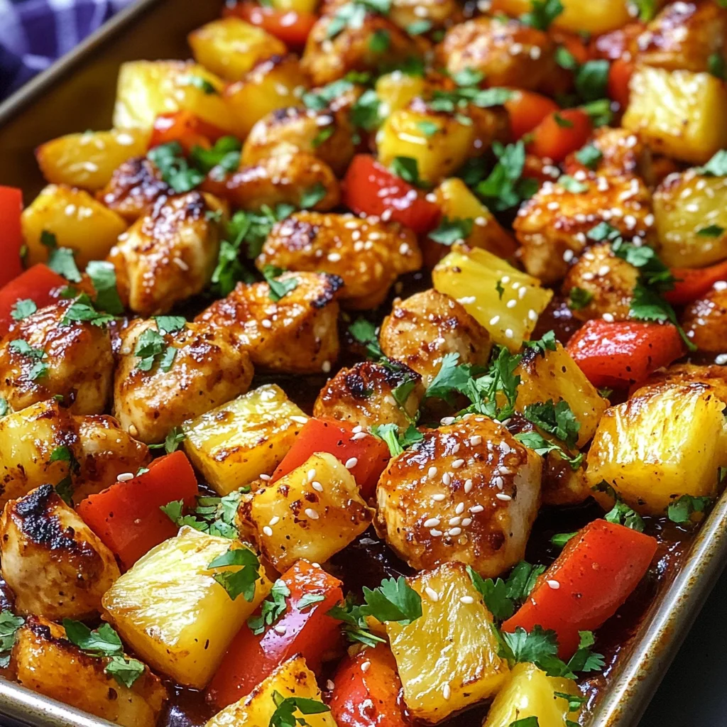 Hawaiian Chicken Sheet Pan Meal (Whole30, Paleo, Low Carb)