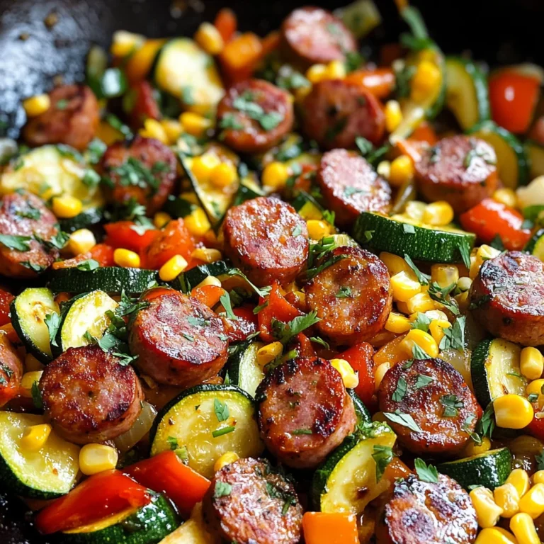 Sausage and Veggies Skillet - 30 Minute, One-Pan Meal