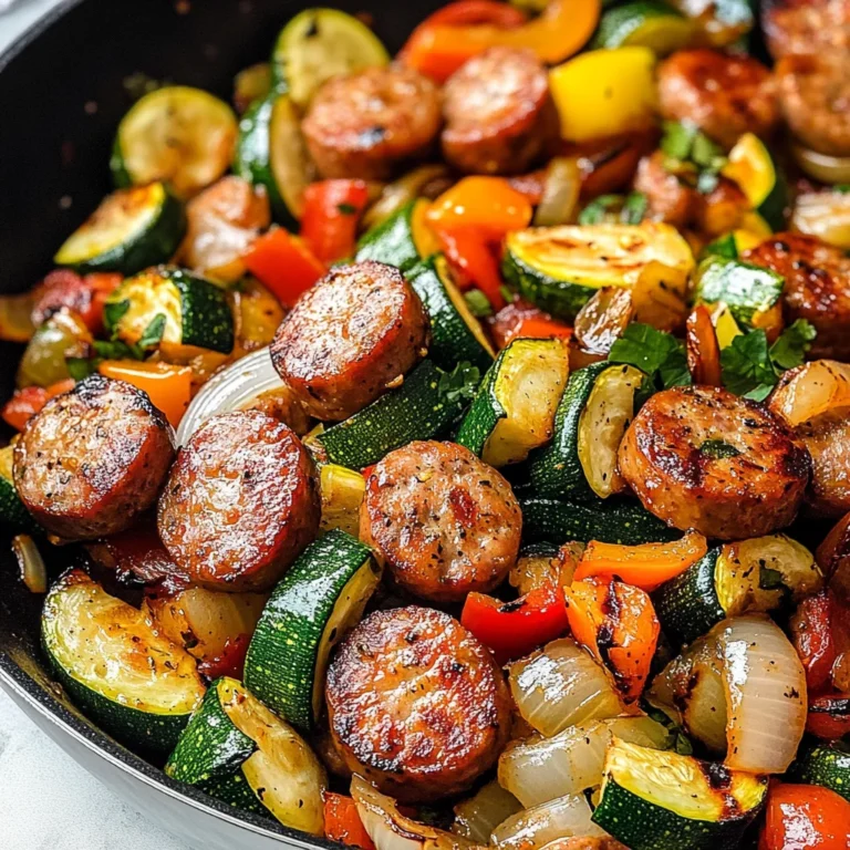 Skillet Sausage and Zucchini
