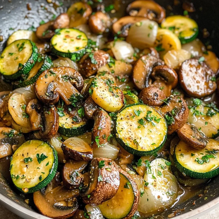 Skillet Zucchini and Mushrooms