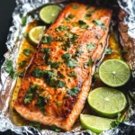 Baked Honey Cilantro Lime Salmon in Foil