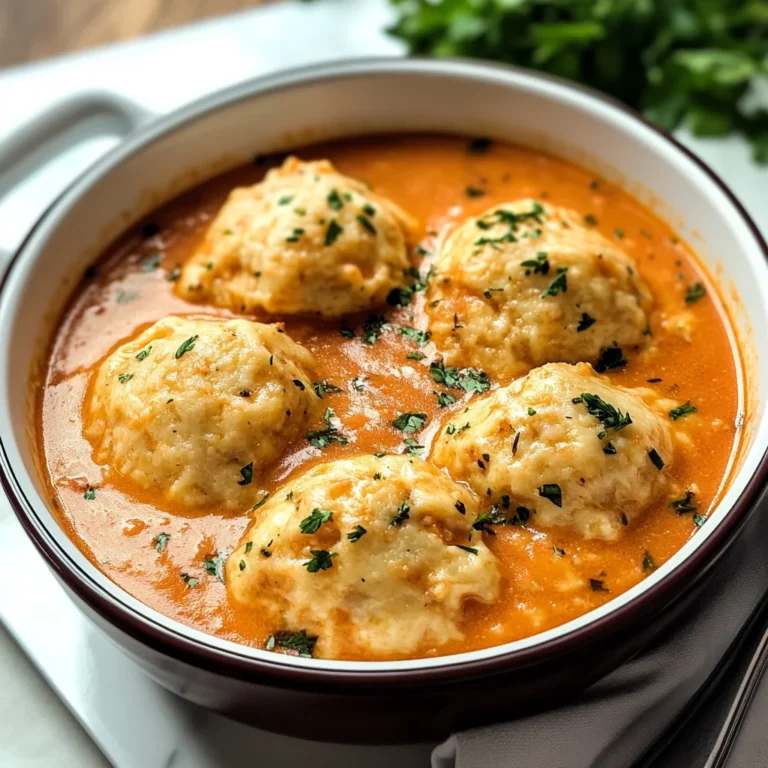 Best Tomato Soup with Cheddar Bay Dumplings