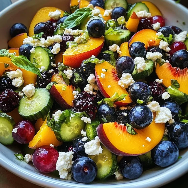 Blueberry Peach Feta Salad