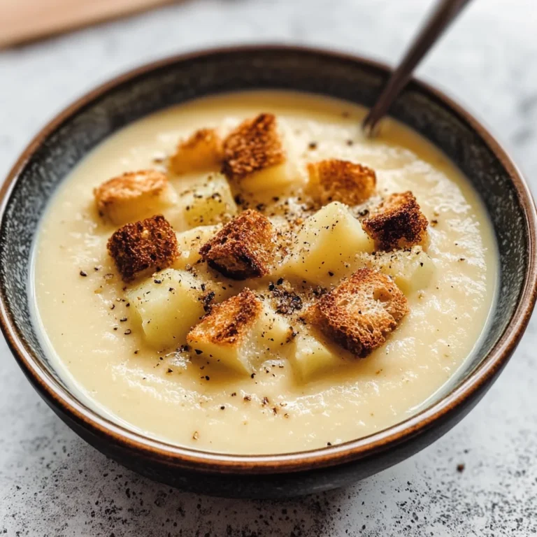 CREAMY ROASTED GARLIC POTATO SOUP (VEGAN)