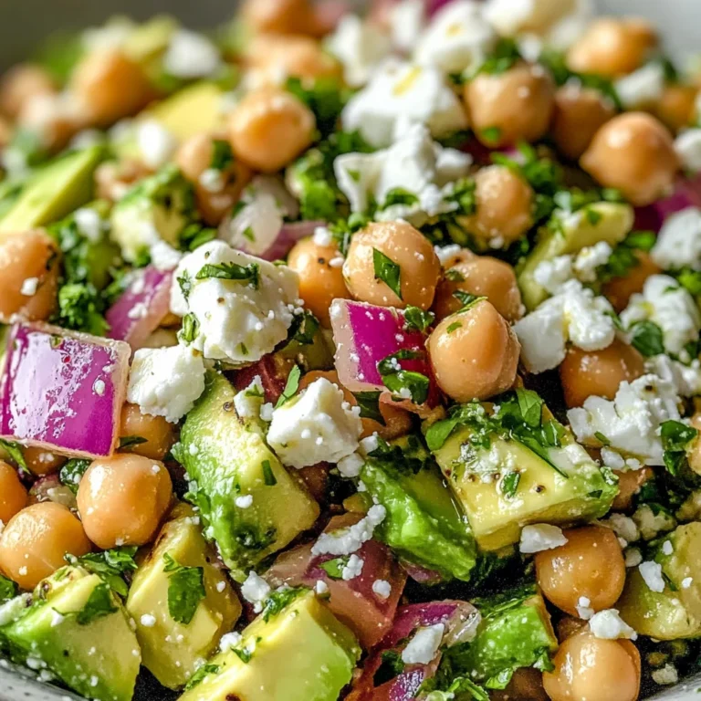 Chickpea Feta Avocado Salad