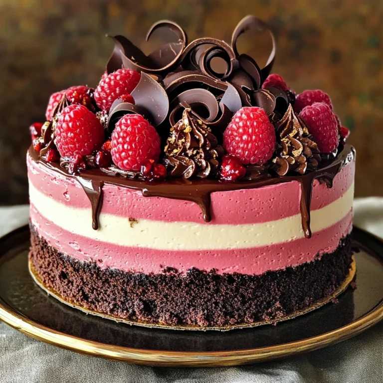 Chocolate Raspberry Mousse Cake