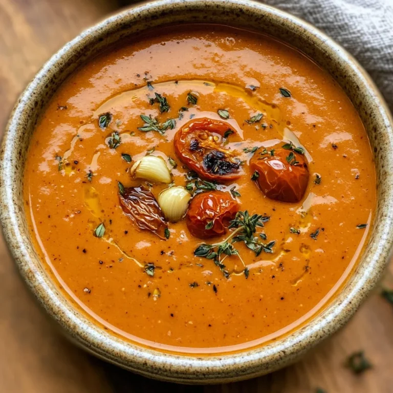 Creamy Roasted Garlic Tomato Soup