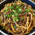 Easy Mongolian Ground Beef Noodles