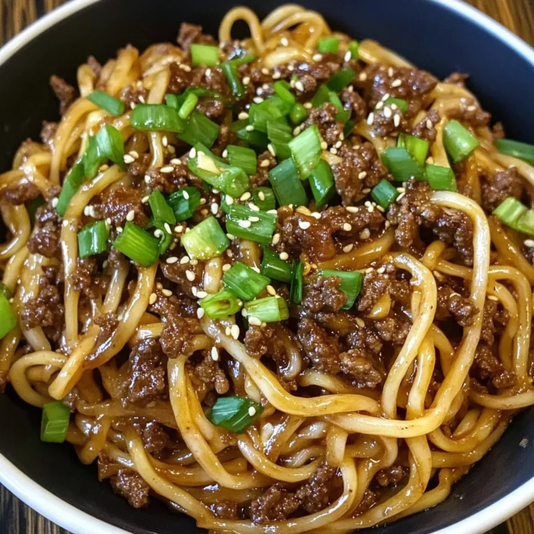 Easy Mongolian Ground Beef Noodles