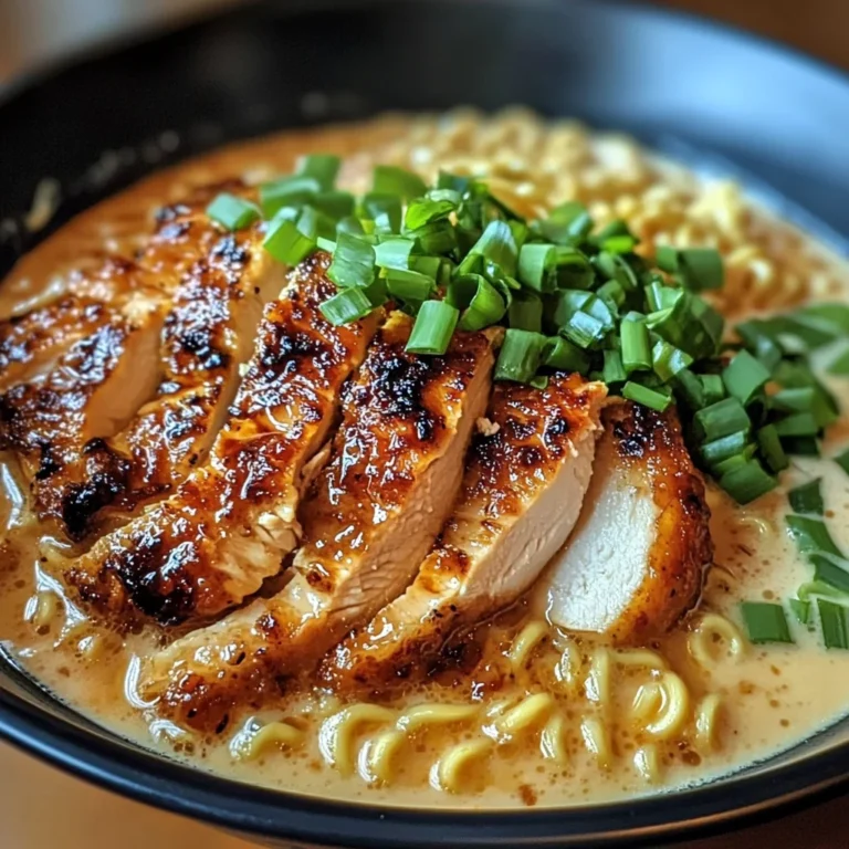 Fiery Chicken Ramen with Creamy Garlic Sauce