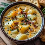 Hearty Cheddar Garlic Herb Potato Soup Recipe