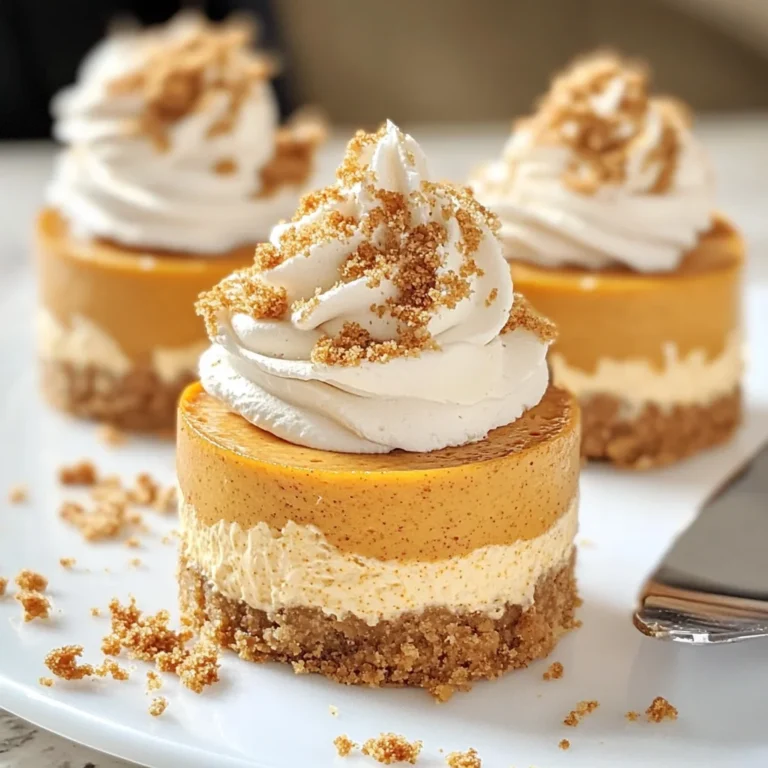 No Bake Pumpkin Mini Cheesecakes