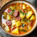 Spanish Potato Soup with Chorizo
