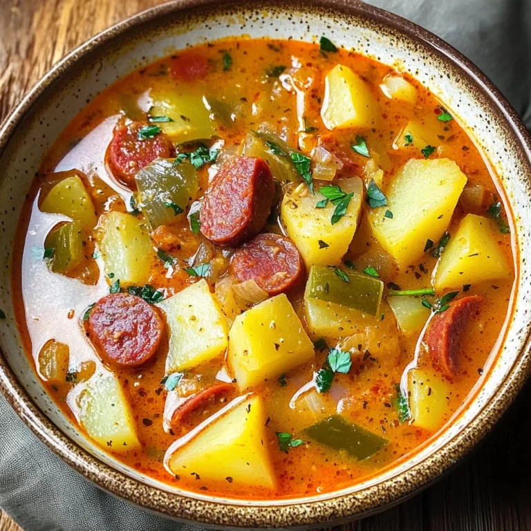 Spanish Potato Soup with Chorizo