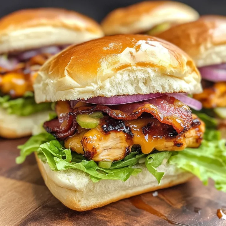 Turkey Bacon Ranch BBQ Chicken Sliders