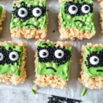Frankenstein Halloween Rice Krispie Treats
