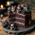 Spooky Black Velvet Halloween Cake
