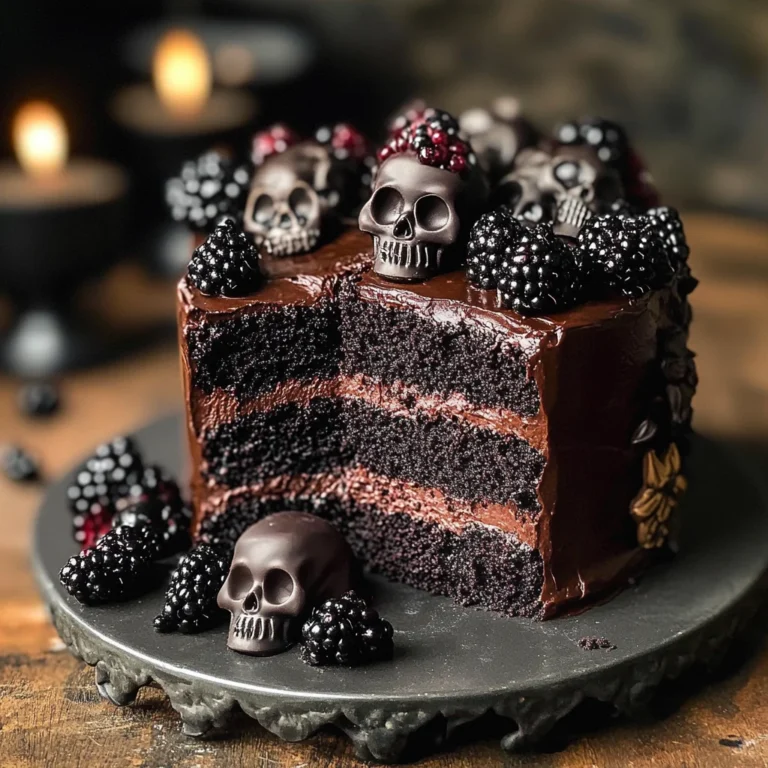 Spooky Black Velvet Halloween Cake