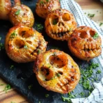 Spooky Halloween Skull Potatoes
