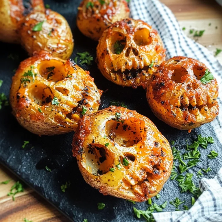 Spooky Halloween Skull Potatoes