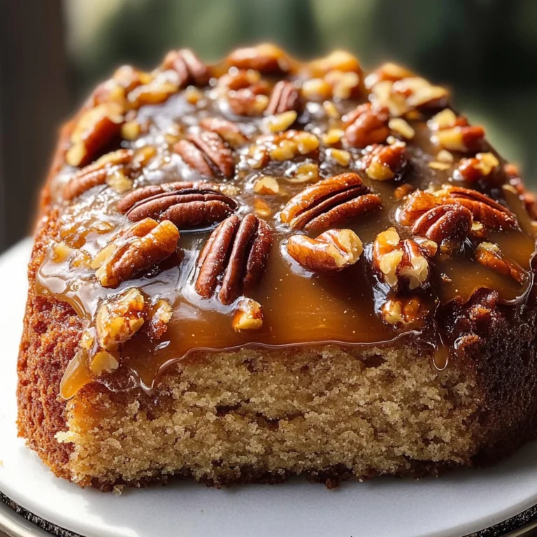 Upside-Down Caramel Pecan Cake