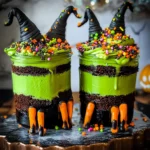 Witches Brew Halloween Cake Jars