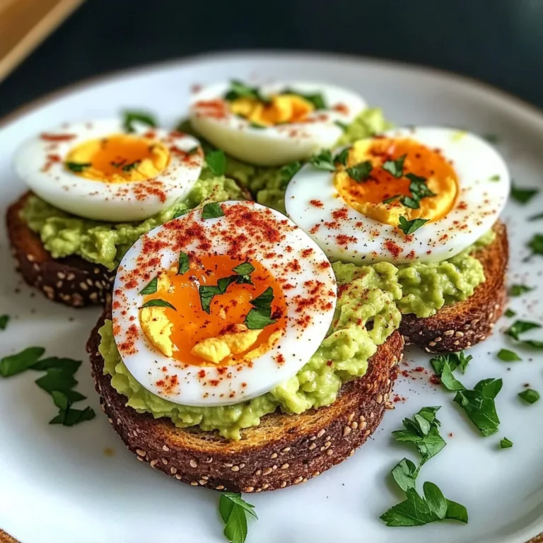 Avocado Cottage Toasts with Soft-Boiled Eggs & Paprika