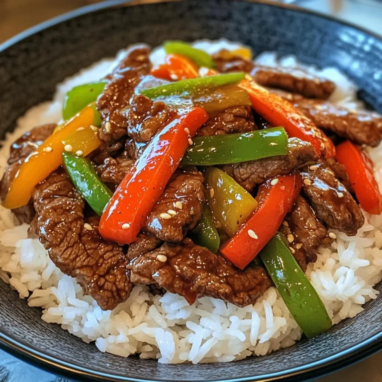 Beef & Pepper Stir-Fry with Rice