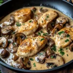 Creamy Garlic Mushroom Chicken Skillet