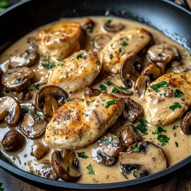 Creamy Garlic Mushroom Chicken Skillet