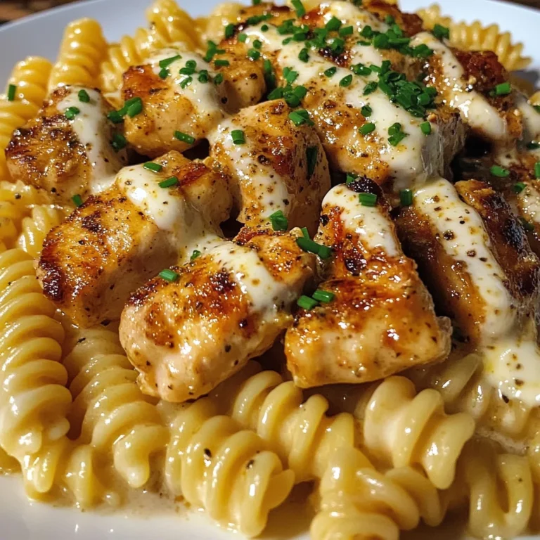 Creamy Parmesan Rotini with Garlic Butter Chicken