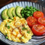 Creamy Scrambled Eggs with Tomato & Avocado
