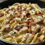 Creamy Skillet Chicken Carbonara with Bacon