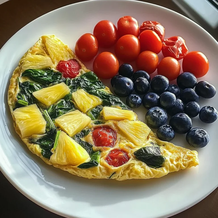 Garden Veggie Omelet with Fresh Fruit