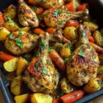 Herb Roasted Chicken Drumsticks with Veggies