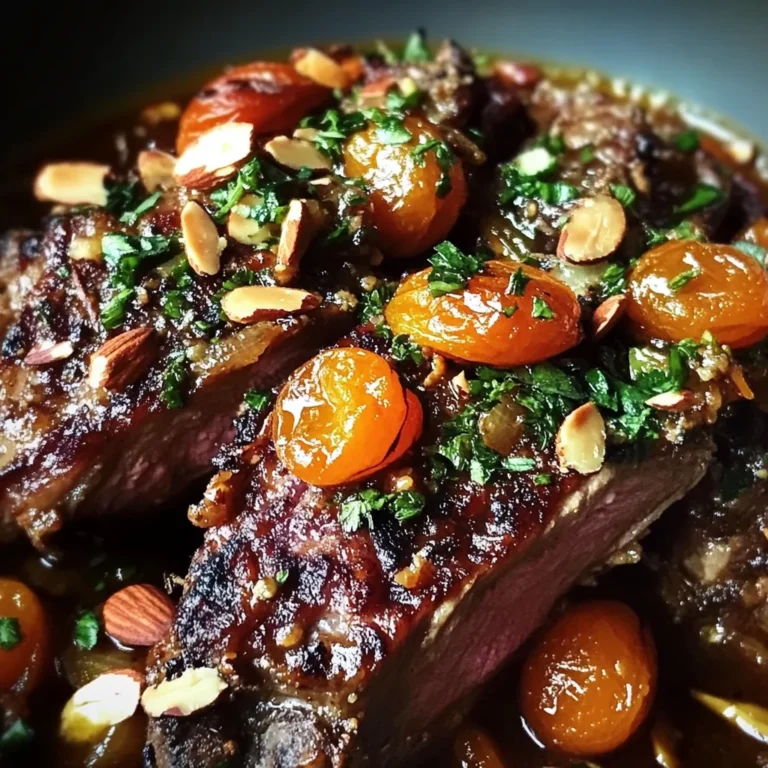 Moroccan Lamb Shoulder with Apricots and Almonds