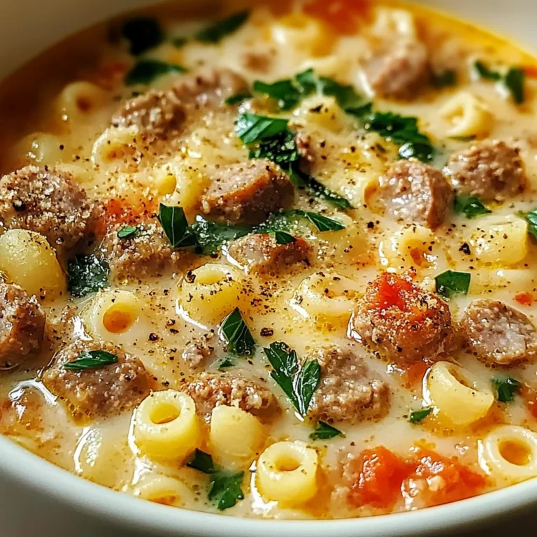 BEST Italian Sausage Ditalini Soup
