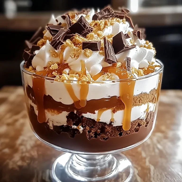 Caramel Cheesecake Brownie Trifle Delight