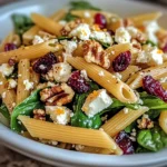 Feta & Cranberry Penne Salad with Orange Vinaigrette
