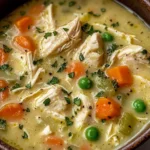 High Protein Chicken Pot Pie Soup