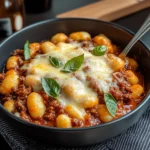 Cheesy Bolognese Gnocchi Bake