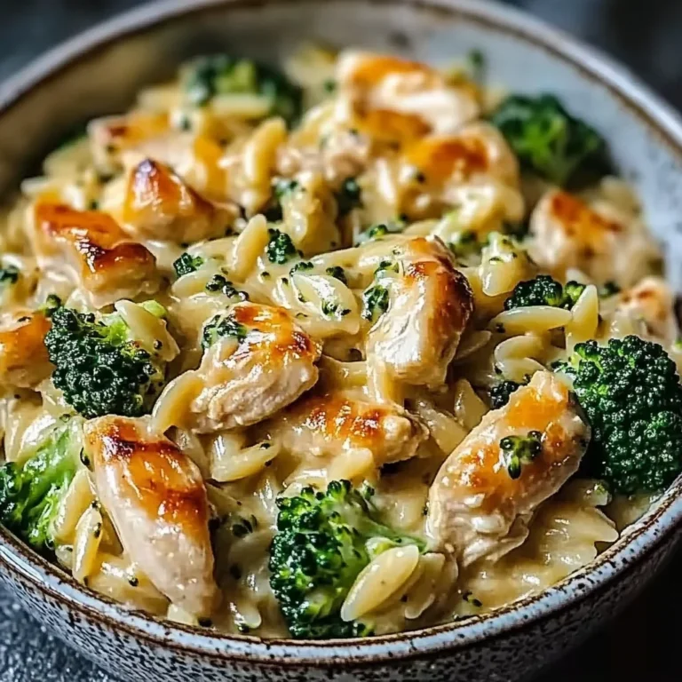 Cheesy Chicken Broccoli Orzo