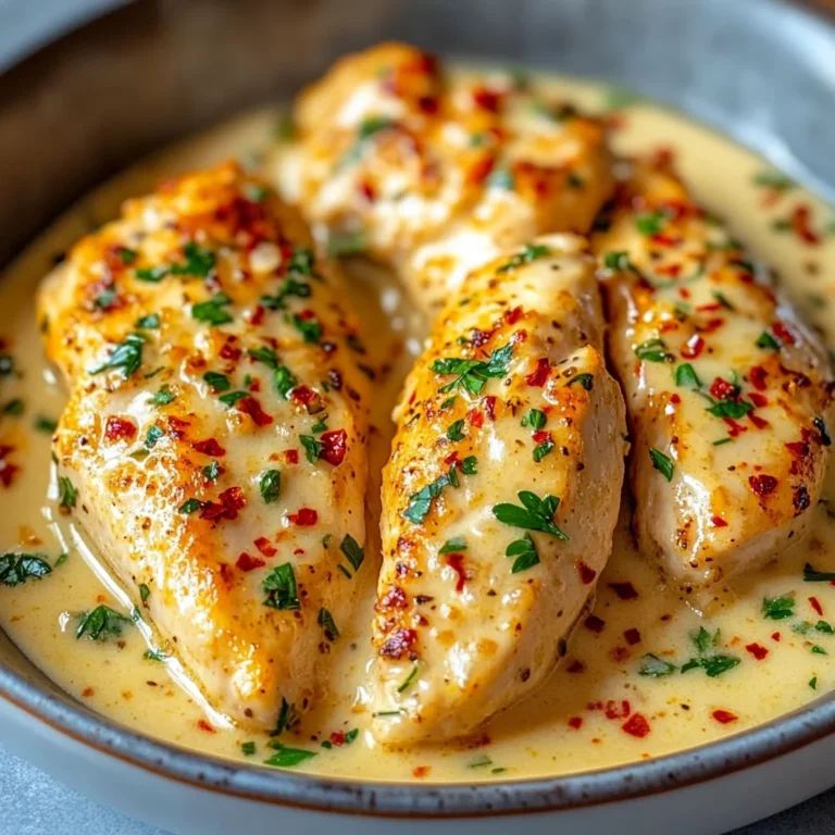 Chicken Fillet in Spicy, Creamy Garlic-Parmesan Sauce