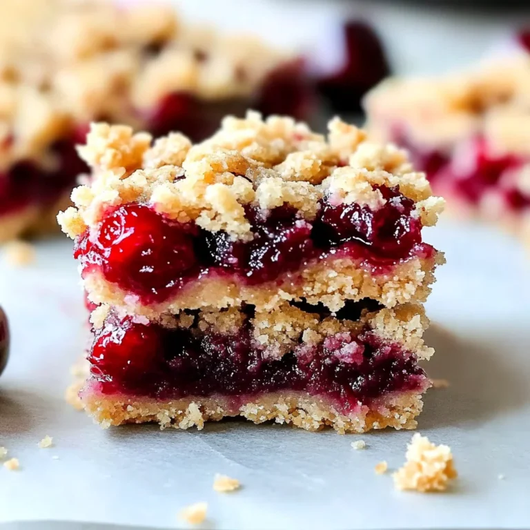 Quick Cherry Crumble Bars