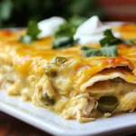 Quick and Easy Green Chile Chicken Enchilada Casserole