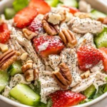 Strawberry Pecan Poppy Seed Chicken Salad