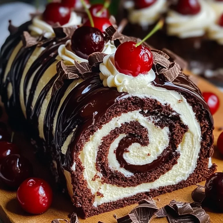 Elegant Black Forest Cake Roll