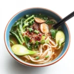 Ginger Garlic Noodle Soup with Bok Choy